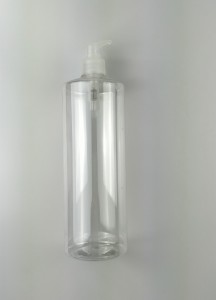 Fixed Competitive Price Dark Blue Pet Bottle - 1L Empty Plastic Flat Shoulder Shampoo Bottle Transparent Container Supplier – GUO YU