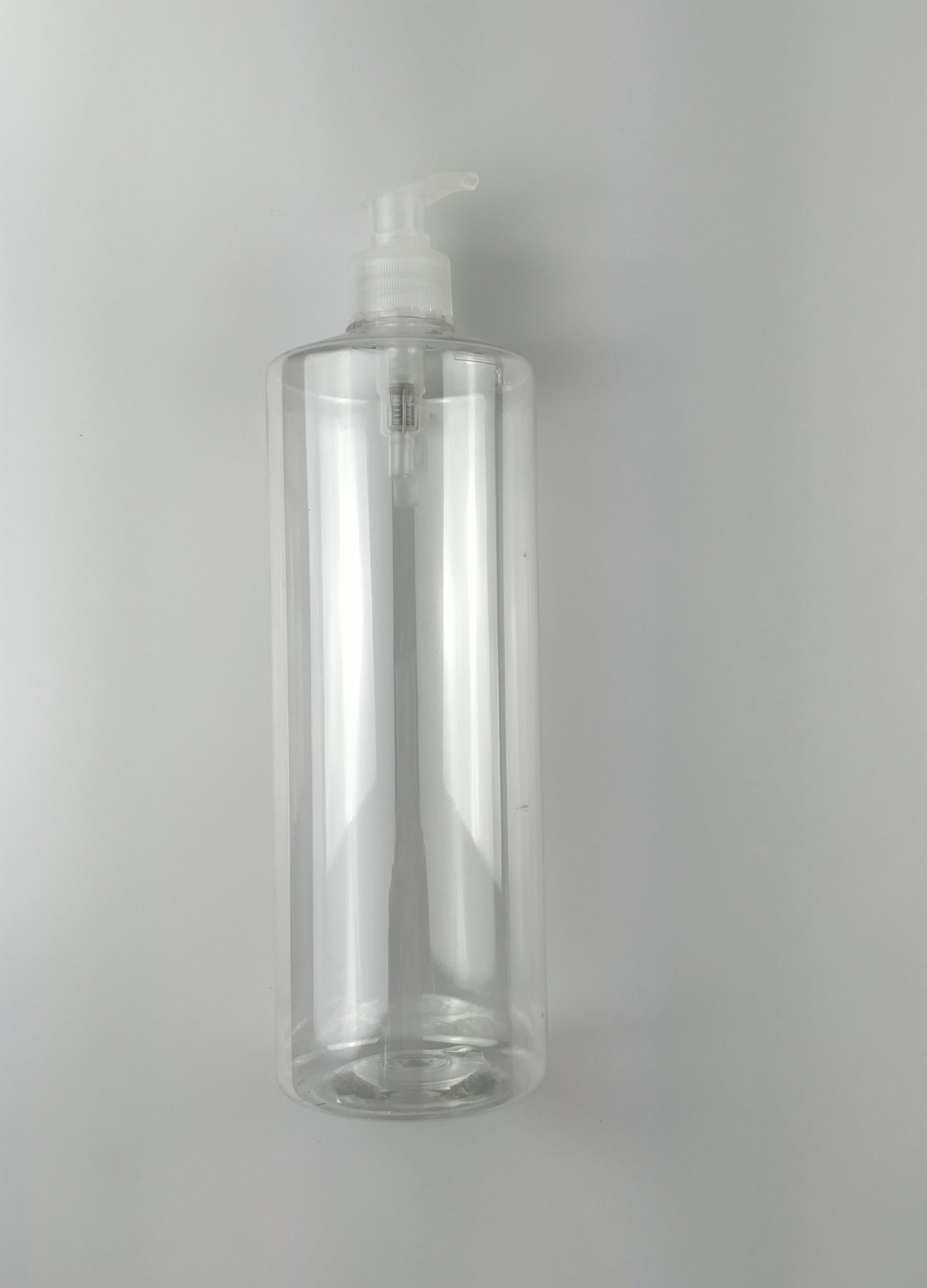 Пустая пластиковая бутылка для шампуня с плоским плечом на 1 л Поставщик прозрачного контейнера