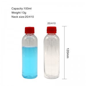 Plastic Bottle PET Container 100ml Boston Round...