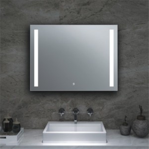 Espelho de banheiro com iluminação LED retangular de 5 mm montado na parede com design profissional China e espelho LED com função antiembaçante