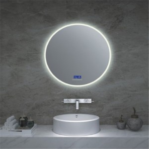 Oglindă magică LED de înaltă definiție pentru baie din China, iluminată din spate cu LED, montată pe perete, cu afișare a datei