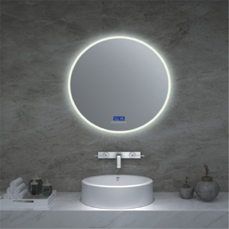 OEM Supply China 5mm Bathroom Siver Mirror with LED Light Color Mirror Round Design