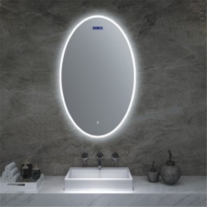 OEM Supply China Hotel Home Decor Wall Mounted Decorative Frame Lighted Bathroom Mirror Illuminated Makeup LED Mirror