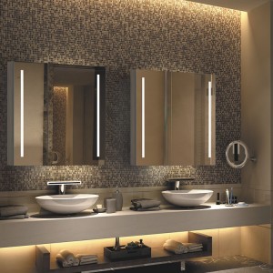 중국에 대 한 높은 품질 뜨거운 판매 방수 거울 가구 홈 장식 벽 마운트 메이크업 LED 욕실 Samrt 거울 안티-안개