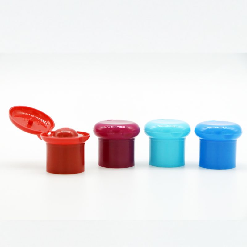 24mm Plastic Flip Top Cap Mushroom Shape Bottle Cover Cosmetic Lid China Supplier