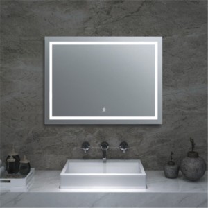 Stačiakampis nerasojantis sieninis apšviestas kosmetinis veidrodis LED vonios veidrodis (2)