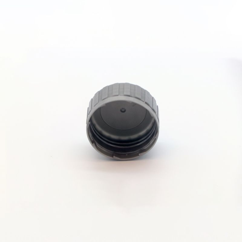 Round Shape 42mm PP Plastic Engine Oil Bottle Screw Cap Pilfer Proof Cap Lid With Safety Ring