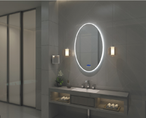 Specchio da bagno per il trucco a LED di forma ovale
