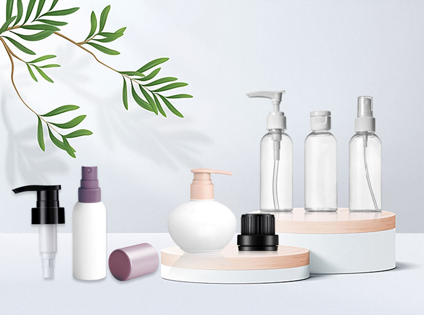 plastic cosmetic bottles with lotion pump